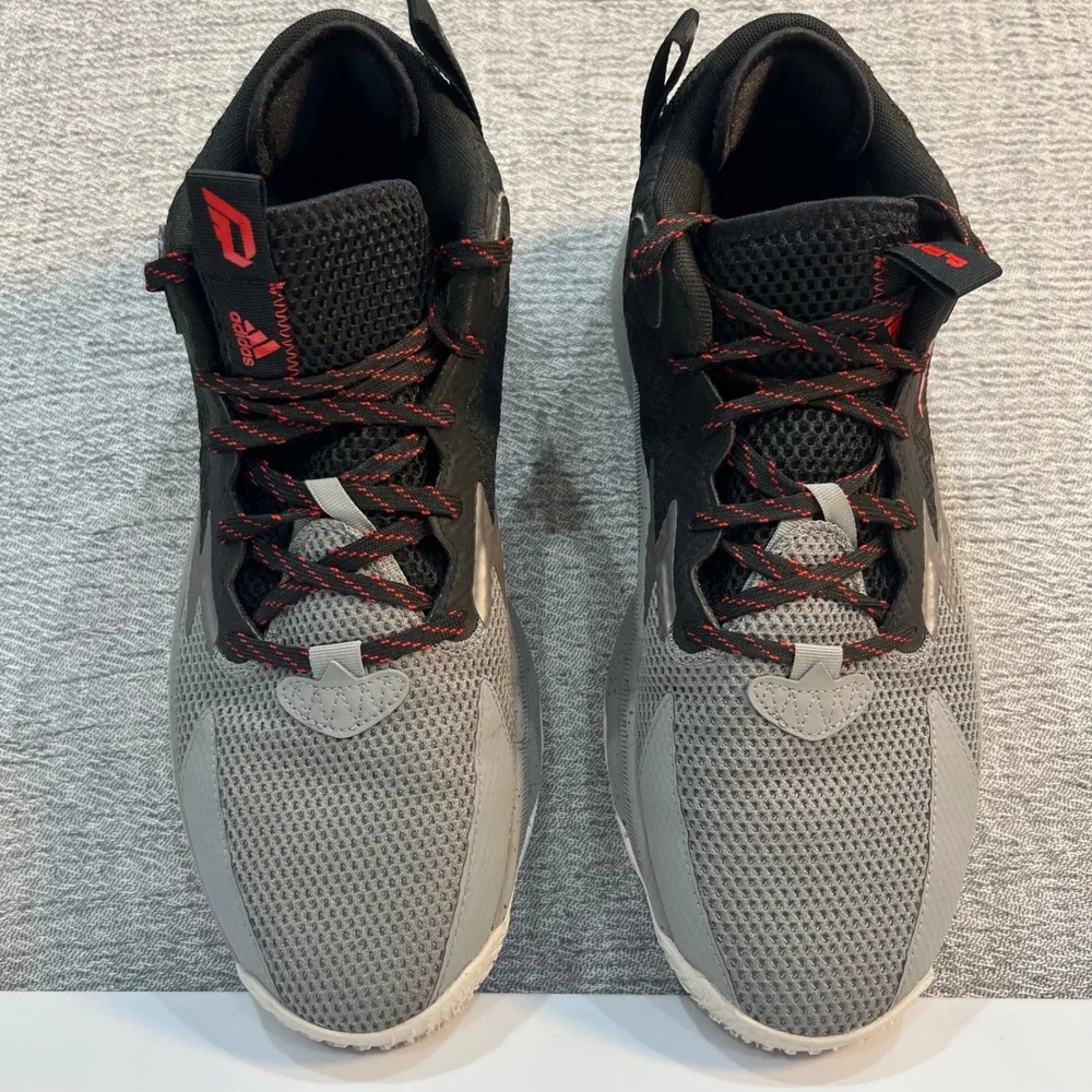 Adidas Dame 8 Bridge City Basketball Sneakers Shoes Mens 10.5 Grey‎ Red Athletic